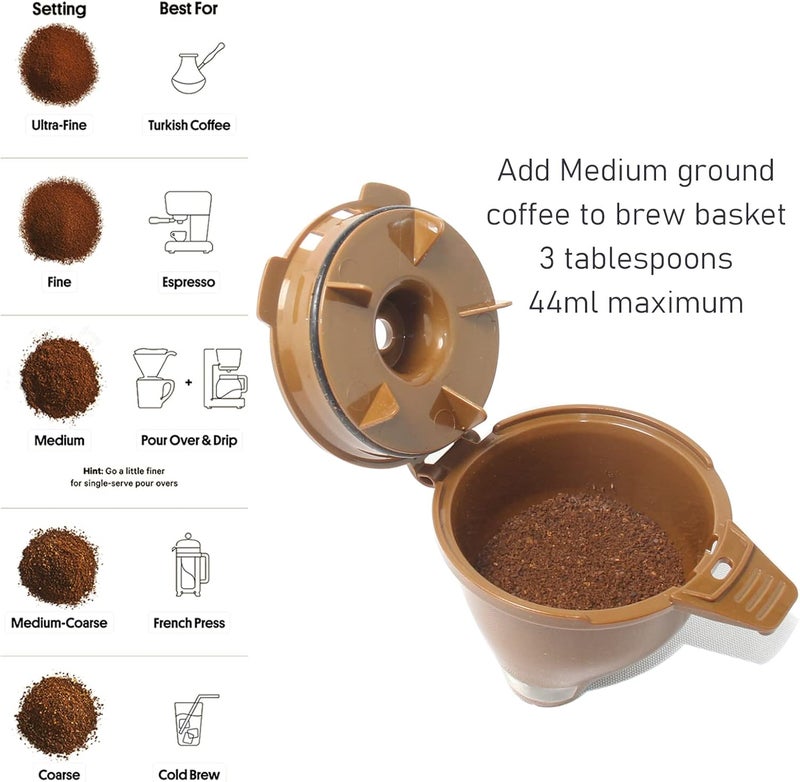 Cestlaive 2-Pack Single Serve Ground coffee Brew Basket for Hamiltion FlexBrew Coffee Maker Models 49974 49975 49976 49979 49957 49954 49947 49940 49950 49966 49968 Filter Part, Brown - Image 4
